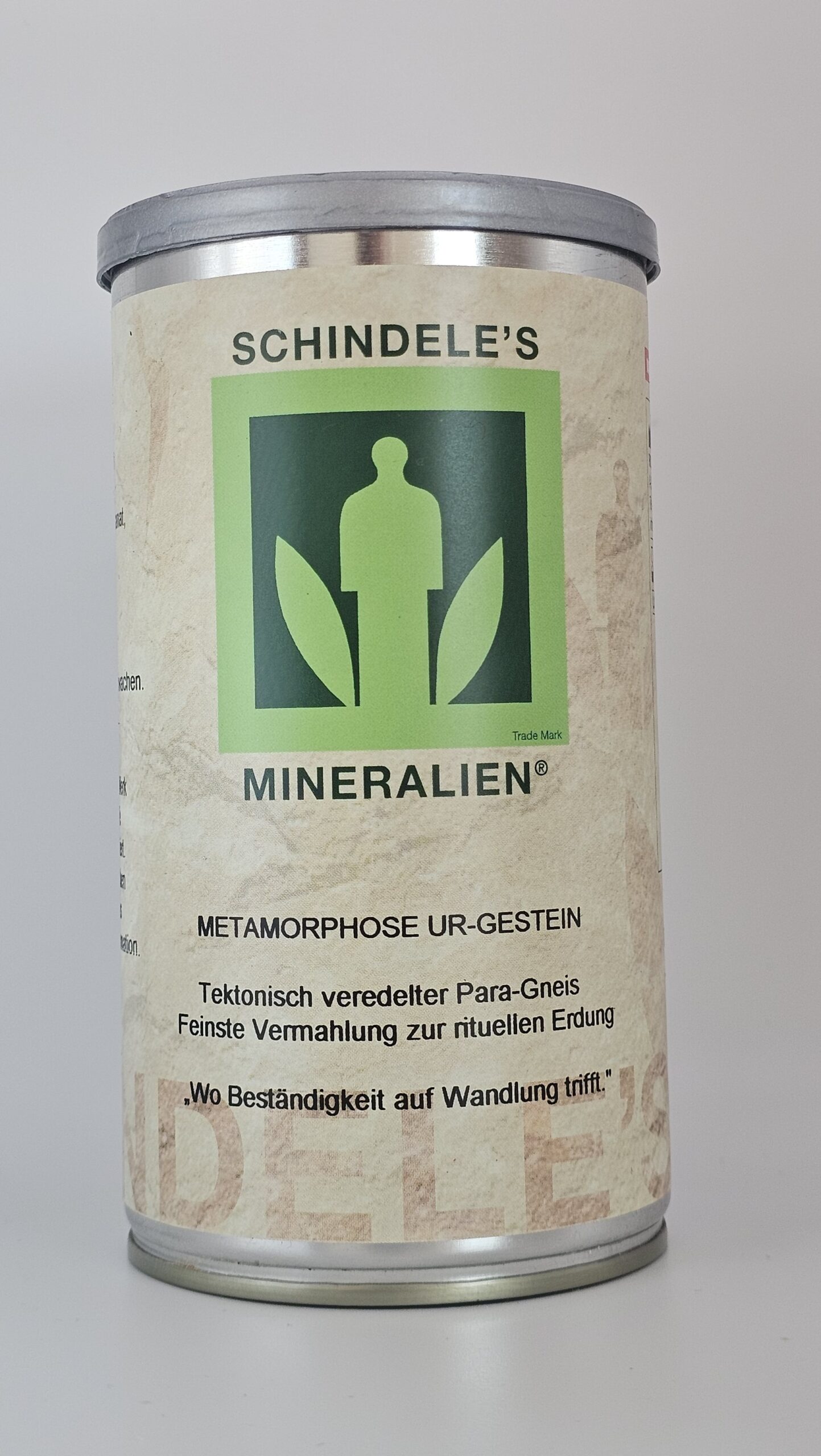 Etikett Eso DE Schindele's MIneralien Pulver